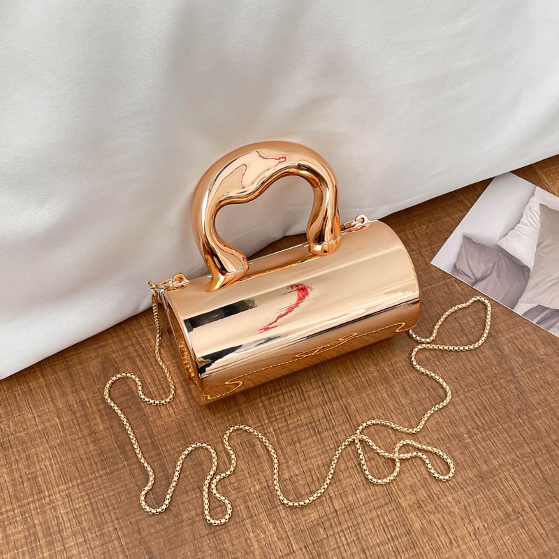 Borsa a mano in acrilico alla moda per donna, nuova, elegante e versatile, a cilindro, tinta unita, fresca ed elegante, borsa a tracolla con cuscino_voghion.com