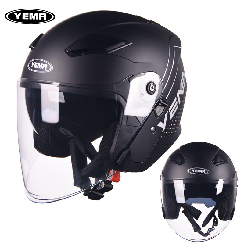 Mustang 3C certified helmet YM639S electric motorcycle new national standard men's and women's double mirror autumn and winter half helmet extended lens Mustang 3C certified helmet YM639S electric motorcycle new national standard men's and women's double mirror autumn and winter half helmet extended lens
