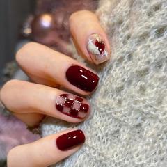 Glow-in-the-Dark Nail Polish Blush Gradient Nails Wholesale Summer Fresh Pure Desire Style Nail Stickers Full Set False Nail Tabs