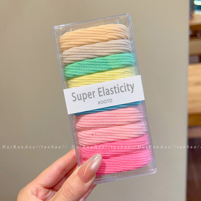 Anillo para el cabello de otoño e invierno, cuerda para el cabello de cola de caballo de alta elasticidad, celebridad de Internet coreana, cabello simple para adultos, banda de goma, cuerda para el cabello, accesorios para el cabello para mujeres