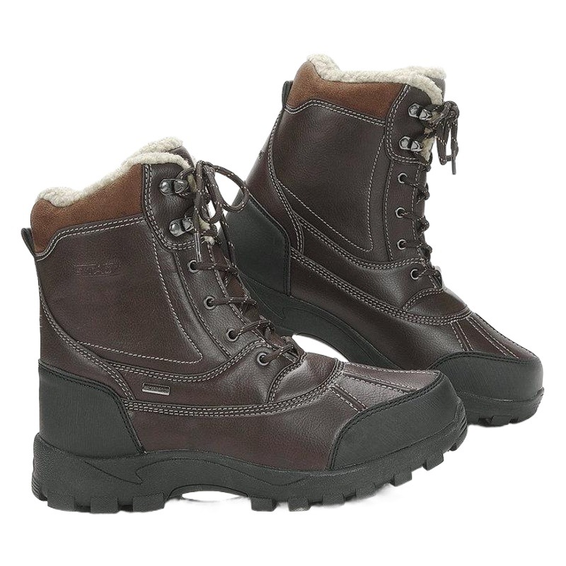 Plus tamaño de los hombres botas de nieve de invierno cálido engrosada zapatos al aire libre zapatos de pesca calcetines impermeables aislamiento Forro de algodón