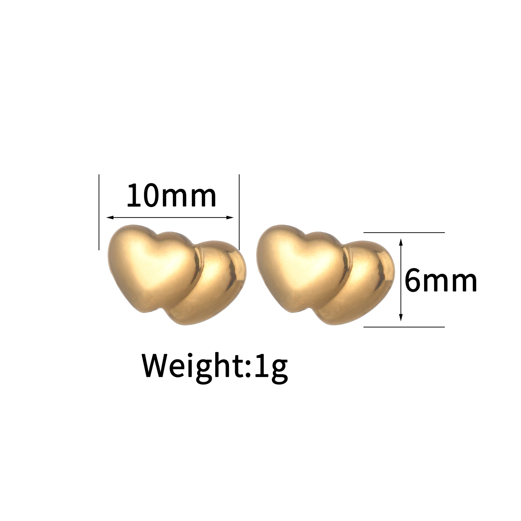 PVD Coated Gold Plating Process PVD Coated Real Gold Plated Animal Moon Flower 304 Stainless Steel Simple Style Waterproof Non Tarnish Ear Studs