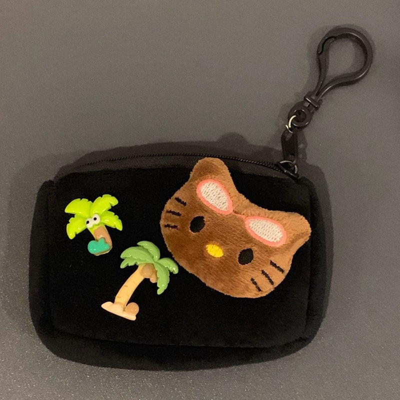 kitty猫可爱收纳零钱包便携卡通包挂件暗黑kt卡包创意迷你收纳包|undefined