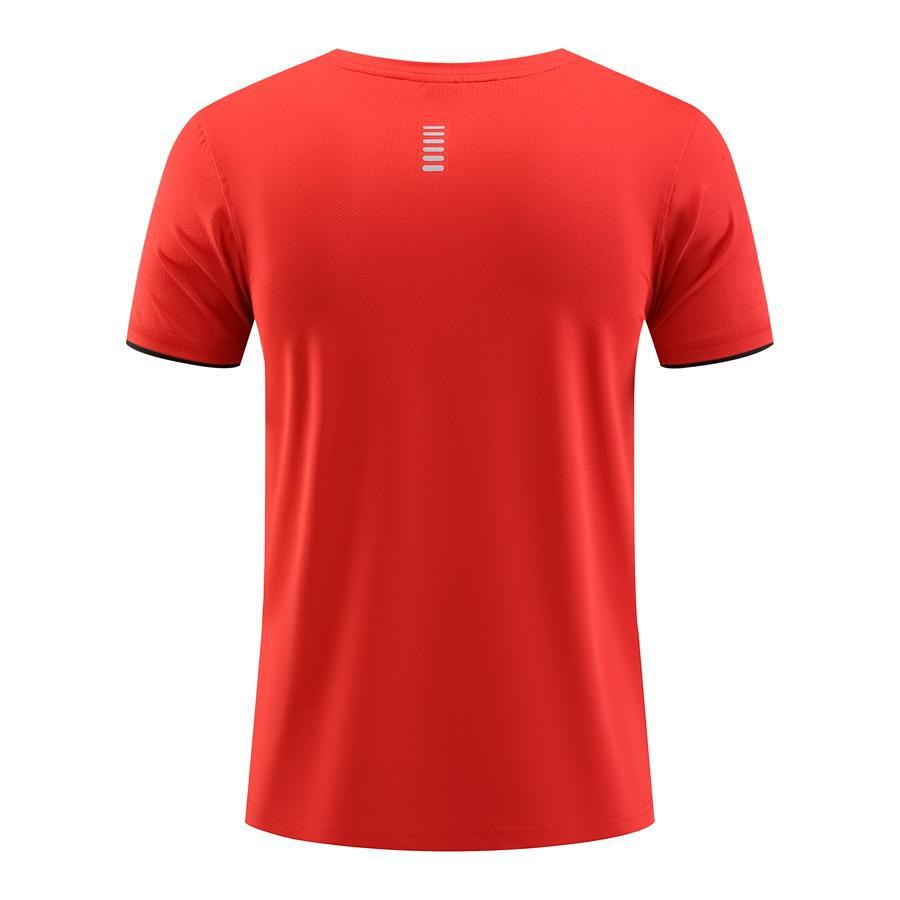 Camisa publicitaria Camiseta con logotipo impreso de manga corta superior al aire libre maratón Camiseta súper suave transpirable ropa deportiva ventas directas de fábrica