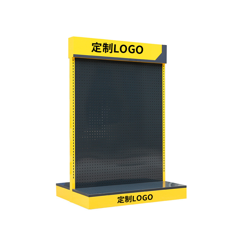 Tienda de conveniencia estante de exhibición caja de luz accesorios de teléfono móvil estante de joyería unilateral gancho multicapa estante de exhibición de hardware agujero agujero tablero