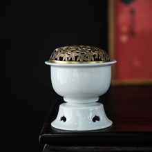 家用陶瓷香炉复古香薰炉室内供奉沉香檀香线香日式禅意香道香篆炉