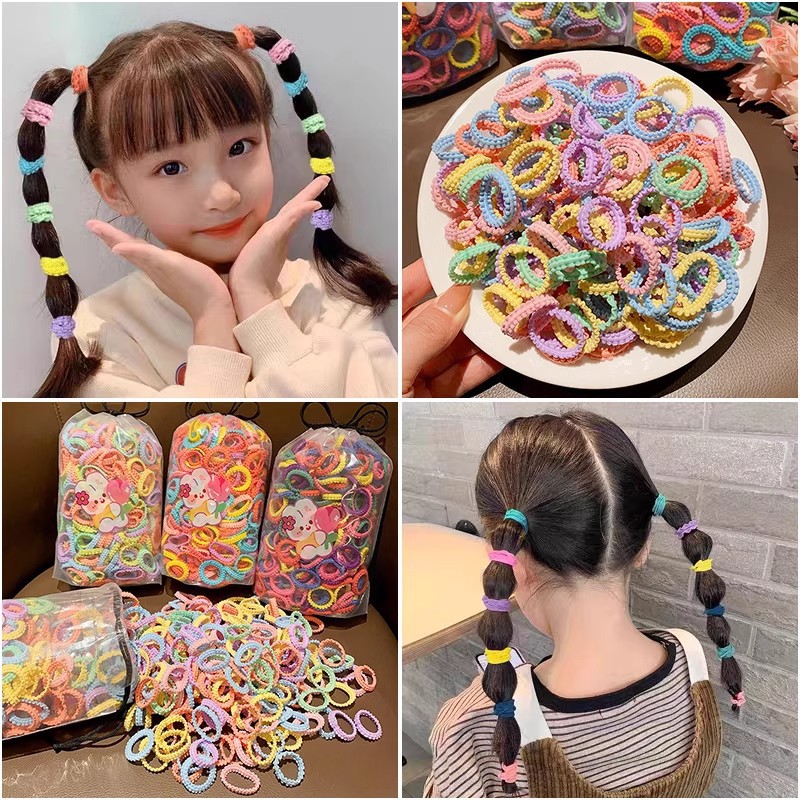 Tocado de cuerda de pelo de las niñas falda ensanchada diadema de tamaño pequeño alta elasticidad de los niños no duele banda de pelo dulce banda de goma bebé