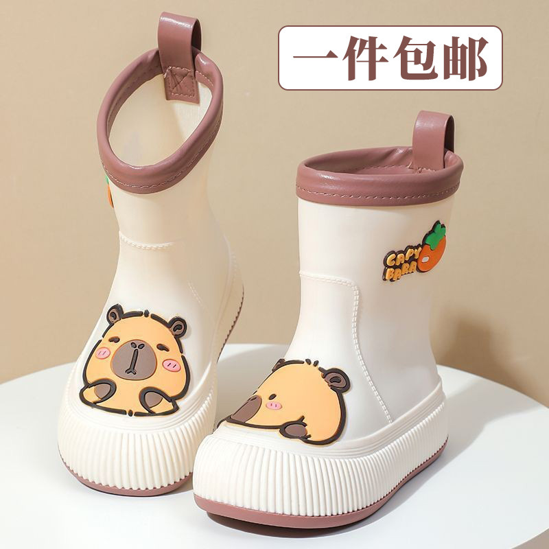 Zapatos de lluvia 2026 nuevos zapatos de agua de moda para mujeres padres e hijos de tubo corto antideslizante a prueba de agua y desgaste, zapatos de goma de lluvia image 7
