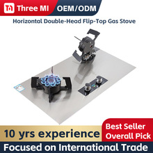 Custom Export Gas Stove Flip-Top Double Burner for Home Use