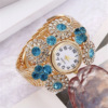 Stone inlay, starry sky, fashionable bracelet, quartz watch, boho style, bright catchy style, light luxury style