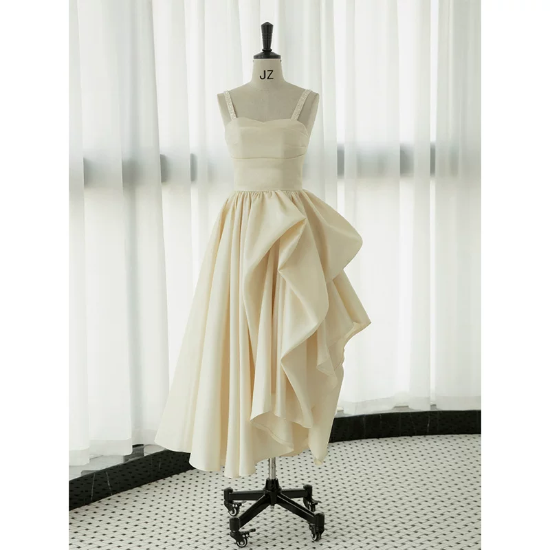 Белое Slip Dress, вечернее платье, французский стиль, для подростков