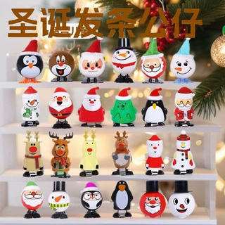 圣诞发条公仔圣诞老人雪人圣诞上链发条礼物圣诞节发条玩具小礼物
