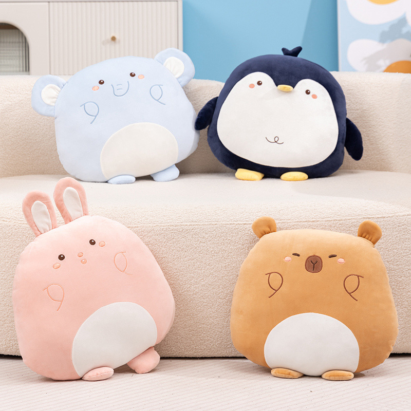 Cartoon Penguin Capybara Elephant Ayuan Pillow Plush Toy Bunny Cushion Office Lumbar Pillow Nap Pillow