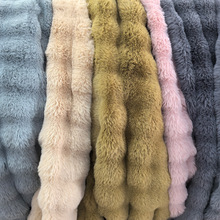 工厂现货1000克泡泡绒布料精品加厚仿兔绒抱枕沙发垫毛毯面料批发