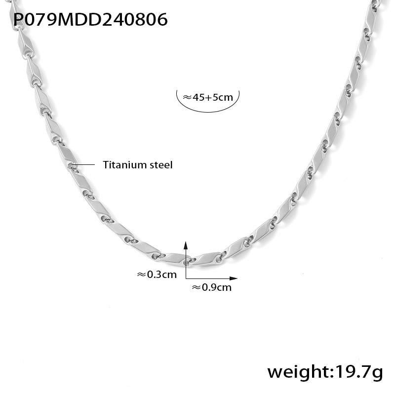 Conjunto de joias com colar e pulseira de elos em losango_voghion.com