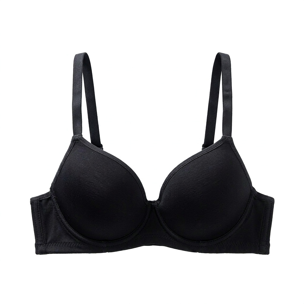 Bra caliente transfronterizo simple ropa interior de anillo de acero brillante se reúnen cómodos sujetadores delgados para mujeres cómodos ajustes transpirables