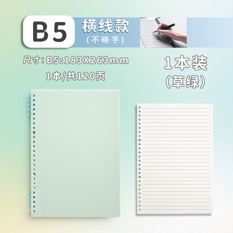 B5 horizontal line [green] 120 pages in total