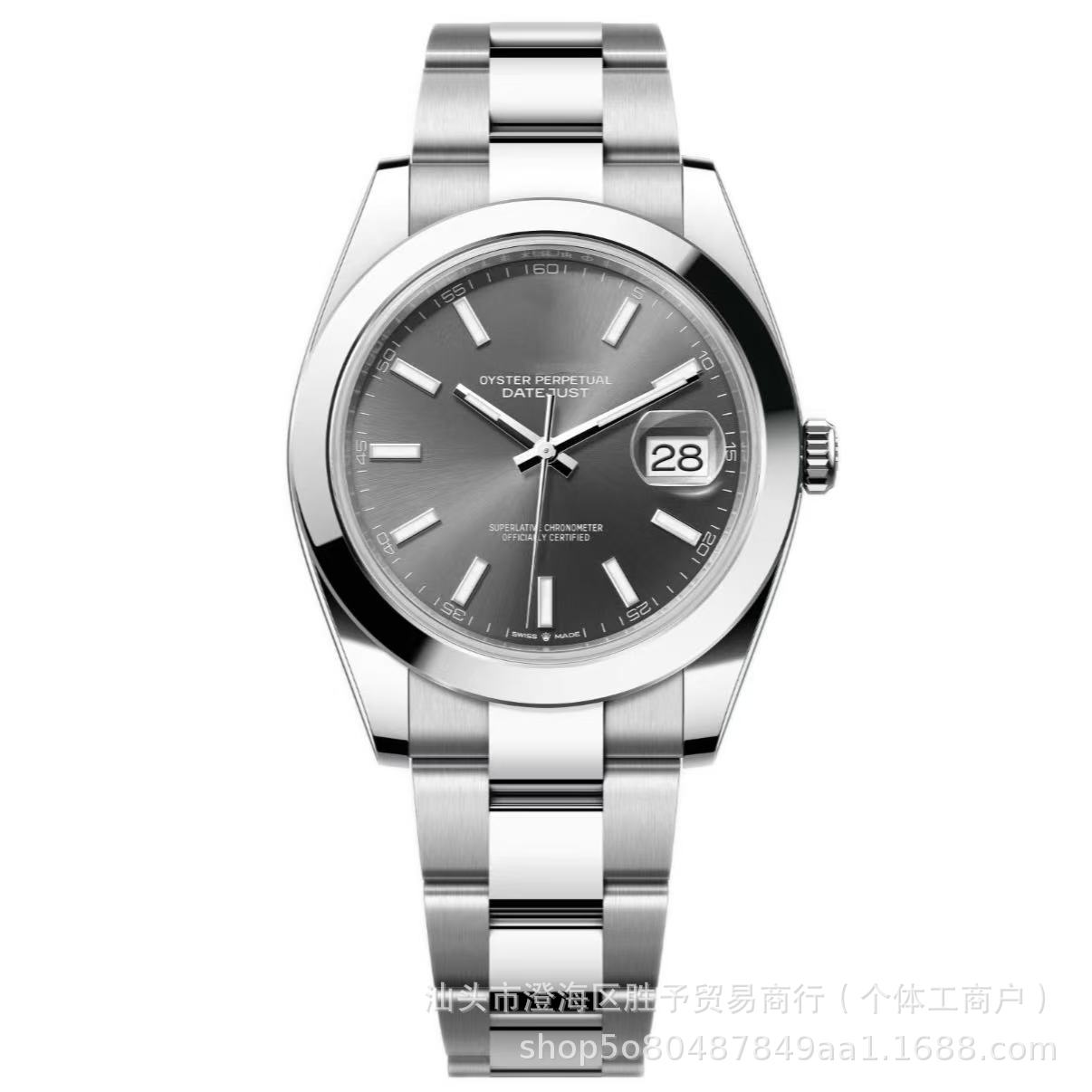 Fábrica C reloj de pulsera tipo diario de apertura de reloj de pulsera hombre correa de acero cara romana impermeable reloj mecánico automático completo