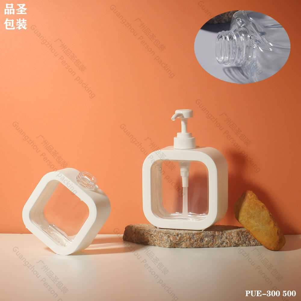 Fábrica en stock blanco 300ml botella de prensa de plástico al por mayor sub-botella Corea del Sur ins mano desinfectante botella fuente de fábrica