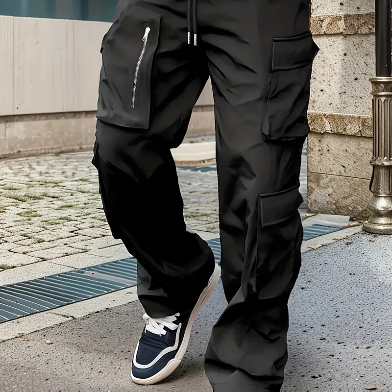 Popular Cross-Border Men's Pants American European Size Joggers English Label Export Cargo Pants Straight Casual Pants