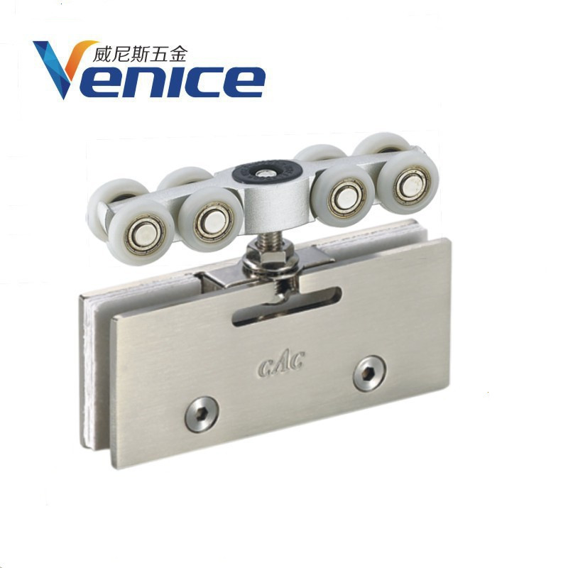 推拉方形4轮移门滑轮淋浴房折叠门五金配件8轮不锈钢吊轮厂家批发