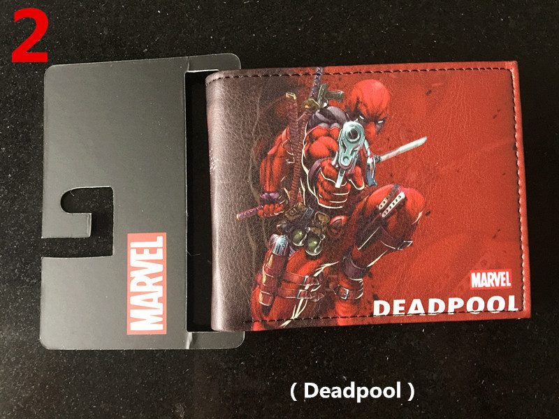 Deadpool deadpool cartera corta Marvel Avengers superhéroe pu cambio cartera
