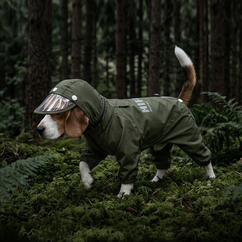 26 años de nuevo chaqueta de lluvia para perros cuatro patas impermeable todo incluido desmontable para caminar perros pequeños ropa de mascotas antisucia
