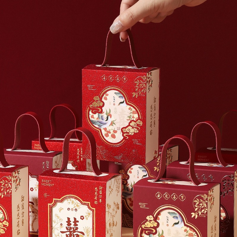 2025结婚喜糖盒中国风复古婚礼礼盒糖盒伴手礼空盒盒礼品复古糖盒
