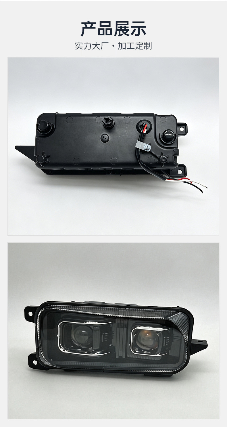 Suitable for Mercedes-Benz LED fog light assemblies, truck front fog lights, and dual-lens fog lights