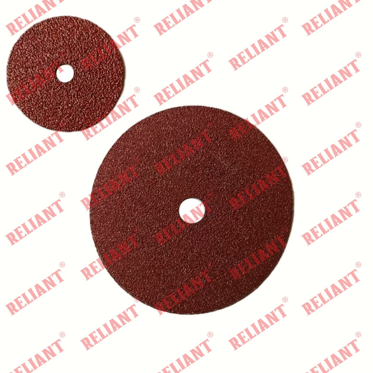 批发4寸5寸6寸圆孔 钢纸砂碟红色砂钢纸红 色陶瓷钢纸磨片 磨光片