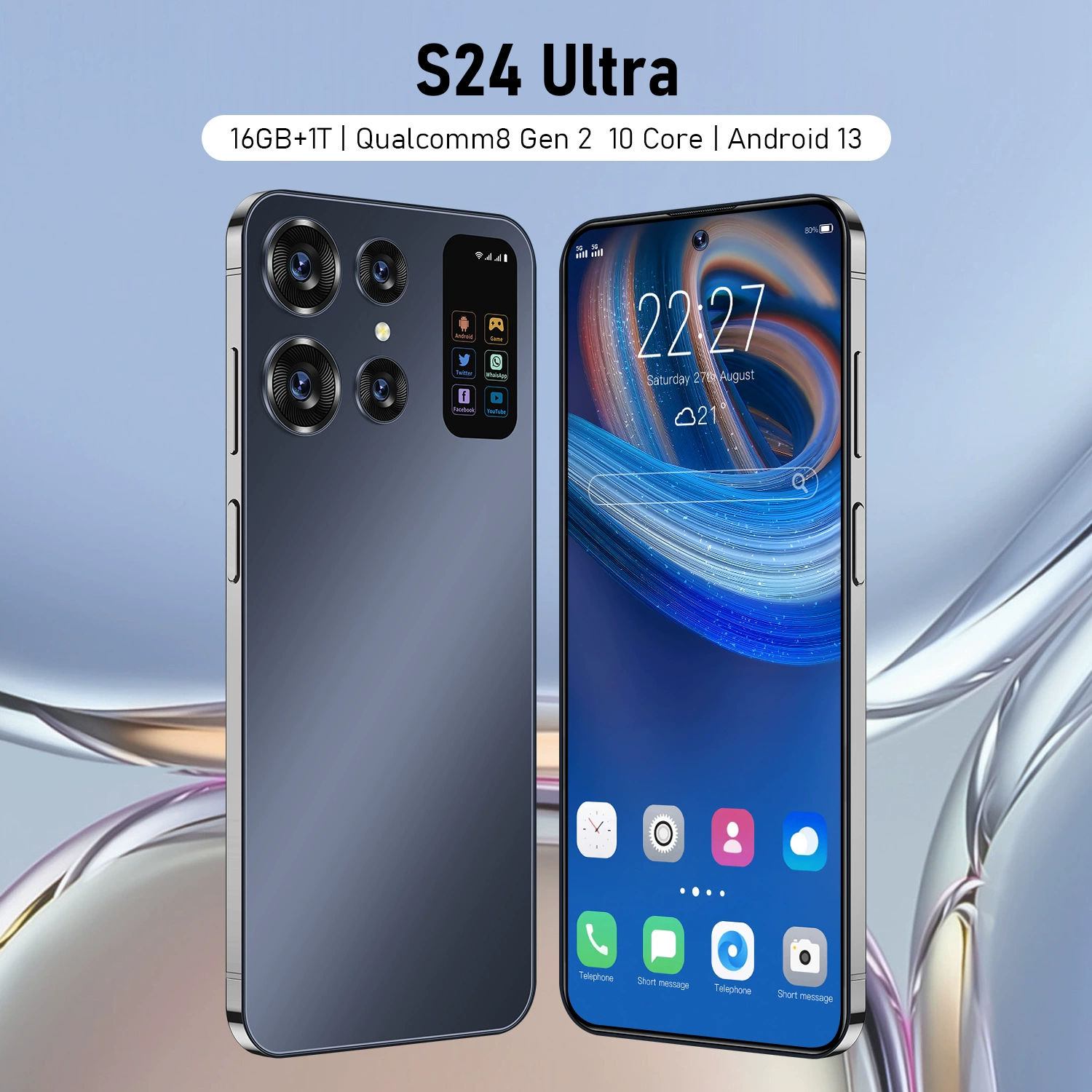 Кросс-бордерный смартфон S24 Ultra с большим экраном 16+1T AliExpress продажа от источника фабрика оптовый (взрывная модель)