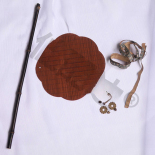 Vintage handmade Hanfu waist fan rollable folding fan round fan fan frame skeleton folding curled waist fan DIY material