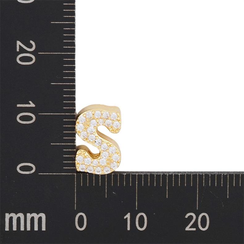 Copper Lady Plating Letter Zircon display picture 27