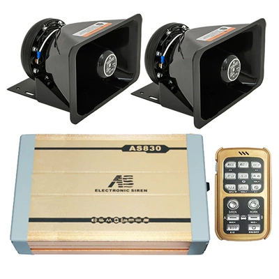 Car-mounted wireless remote control Car horn/tweeter - as830kg-main-unit-a-set-of-12v-square-speakers