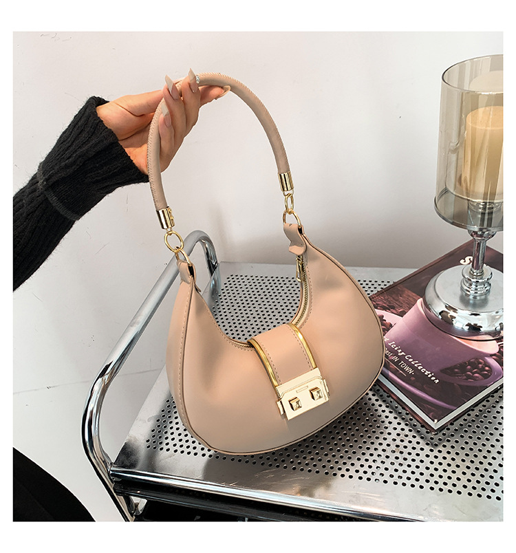 Retro Shoulder Bag For Women Crescent Armpit Bag Candy Colour_voghion.com