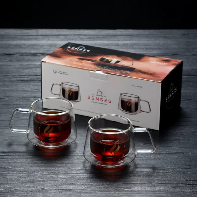 瀛都 Glass coffee transparent tea cup from pearl, increased thickness