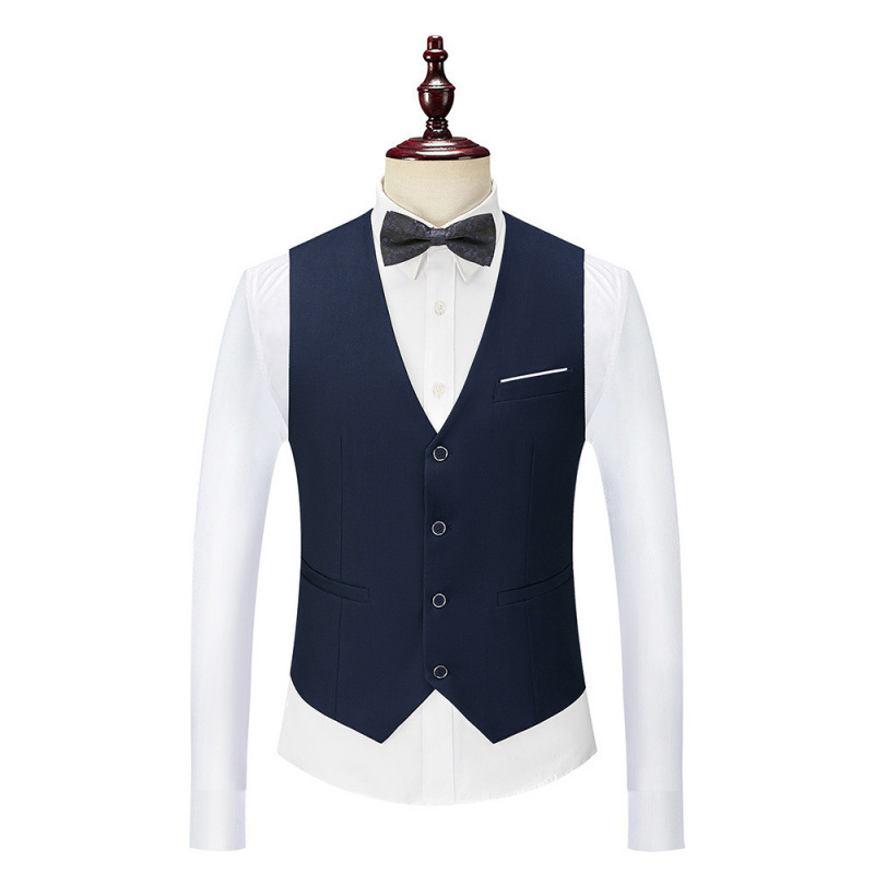 Elegante completo da uomo a tre pezzi con collo a scialle, ideale per cerimonie, spettacoli teatrali, banchetti e feste, perfetto per lo sposo, i testimoni e per qualsiasi altra occasione._voghion.com