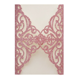 Creative Glitter Wedding Pink Invitation Envelope Holiday Blessing Laser Beautiful Greeting Card Envelope Wholesale
