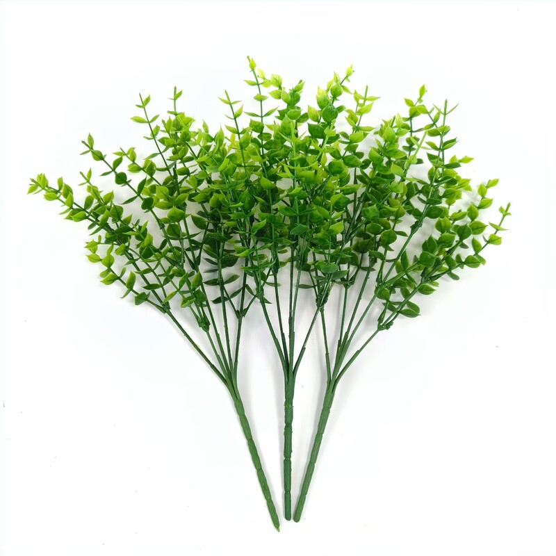 Artificial Green Plants, Plastic 25-Piece Eucalyptus Money Leaf Bunch, Artificial Tree Decorations, Direct Sales from the Manufacturer, High Simulation