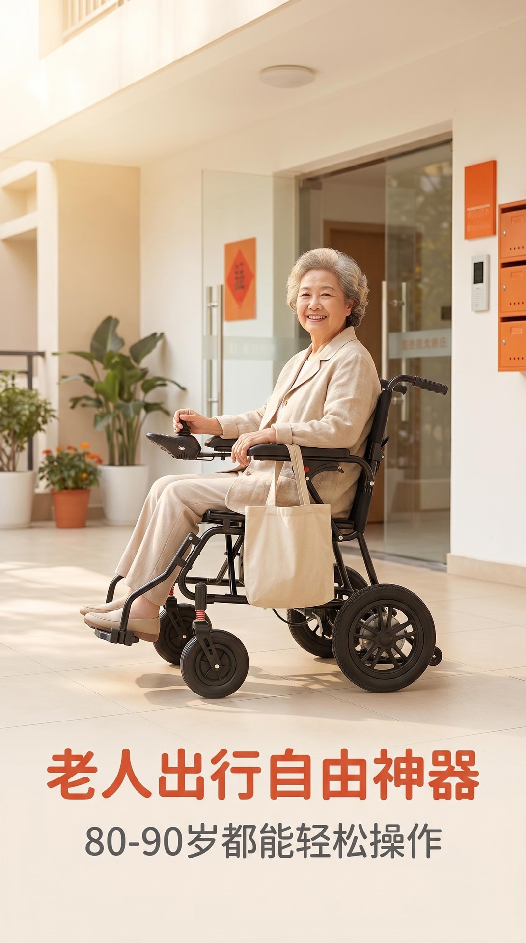 Electric Wheelchair for the Elderly, Intelligent and Fully Automatic, Mobility Scooter for the Disabled, Foldable Electric Wheelchair for the Elderly