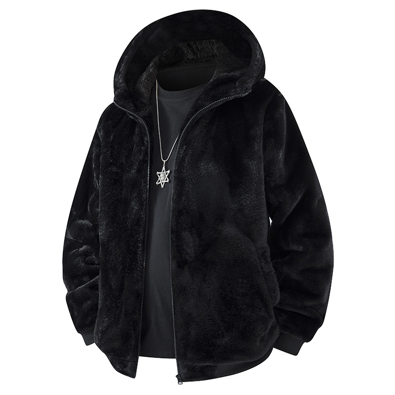 Men's Thickened Hooded Fleece Fleece Casual Jacket Outdoor Warm Casual_viptrois.com
