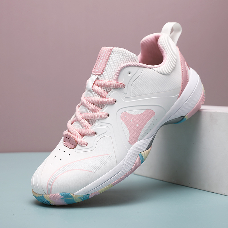 Zapatos de bádminton para mujer, cómodos, resistentes al desgaste, antideslizantes, zapatos deportivos para parejas, superficie de malla transpirable, zapatos de entrenamiento para parejas juveniles