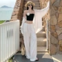 低腰拖地夏季休闲阔腿裤