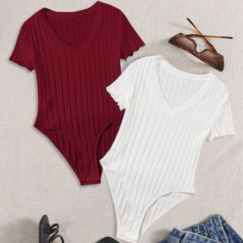 Colorful sweet style tight-fitting bodycon dress for spicy girls, slim-fit t-shirt with elastic and close-fitting design, dark buttoned knit short-sleeved top with buttons