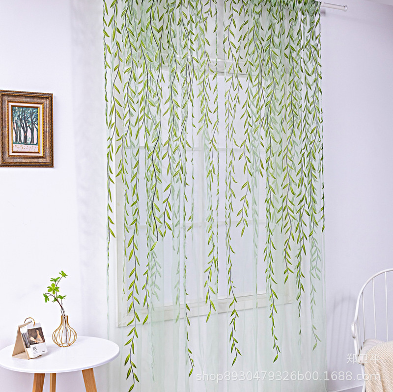 Manufacturer Supplies Willow Leaf Wicker Curtains, Offset Printing Window Screens, Finished Window Screens, Gauze Curtains, Amazon Cross-Border Spot Batch Manufacturer Supplies Willow Leaf Wicker Curtains, Offset Printing Window Screens, Finished Window Screens, Gauze Curtains, Amazon Cross-Border Spot Batch