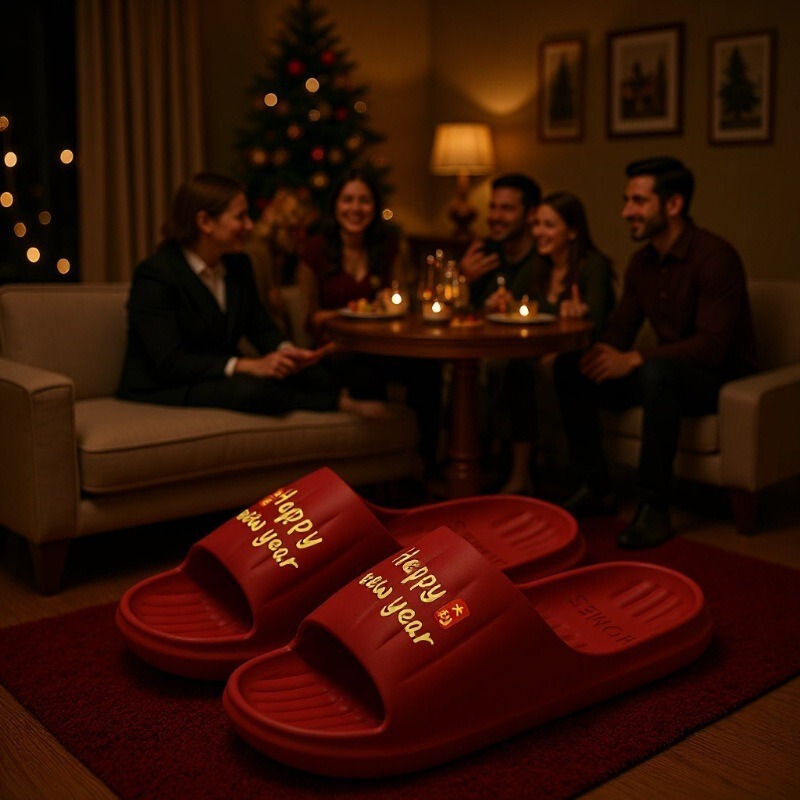 2026 New Model Wedding Red Couple's Festive Non-Slip Bathroom Slippers Eva 2026 New Model Wedding Red Couple's Festive Non-Slip Bathroom Slippers Eva