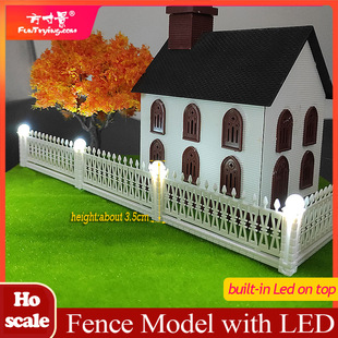 Miniature Plastic Luminous Fence Garden Railing Fence DIY Sand Table Handmade