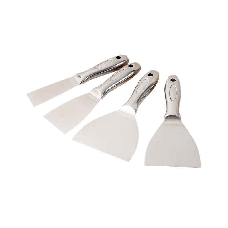 Cuchillo de cemento de acero inoxidable integral espesar cuchillo de masilla de grado profesional herramienta de cuchillo de limpieza elástica gruesa delgada stock