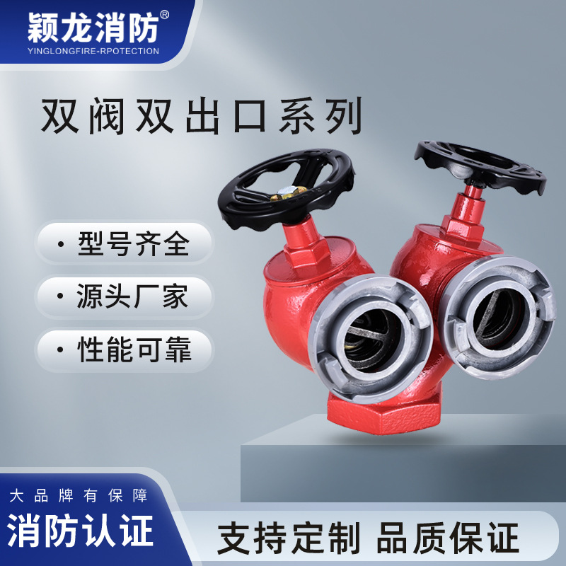 颖龙消防国标SNSSW65-B减压稳压型消防栓SNSS65双阀双出口消火栓