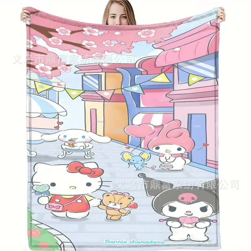 Sanrio, мультяшная фланелевая одеяла для сна, детский диван